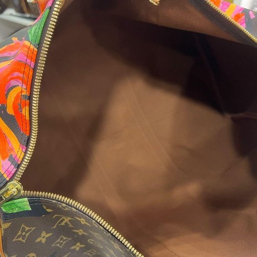 東區正精品㊣ LV M48605 ROSE KEEPALL 50cm 原花字紋玫瑰花手提包旅行袋行李袋波士頓包限量款 RA1860-14