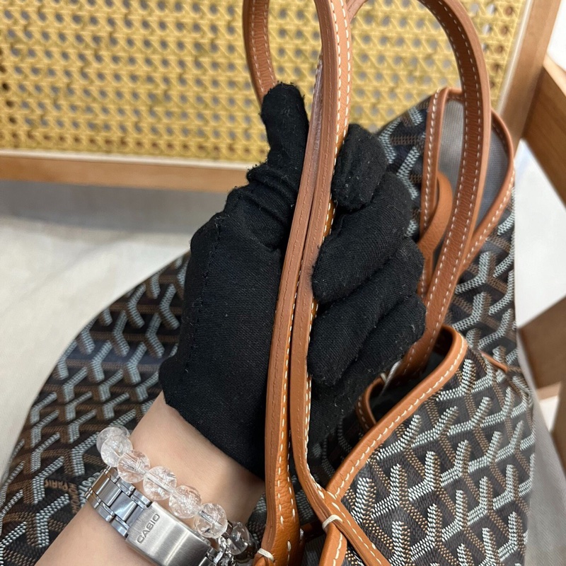 【上班必備✨重量超輕❤️全網最低價】Goyard tote 托特包 棕色老花子母購物袋手提包-4