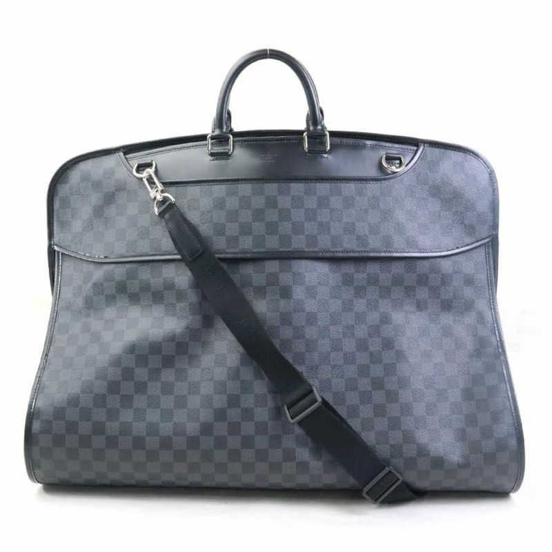 路易威登男士黑色 Damier Graphite 帆布服裝盒/服裝套，N41383 90249a-0