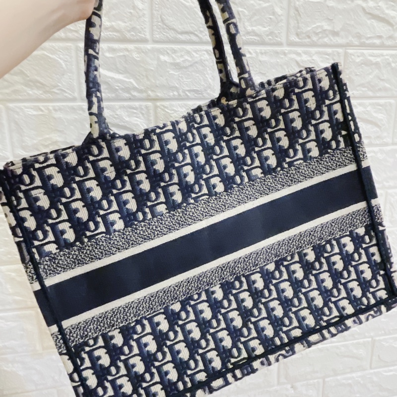 近新激甜價✨ 迪奧 CHRISTIAN DIOR Book Tote 中型老花刺繡托特包Oblique 防塵袋/保證卡-2