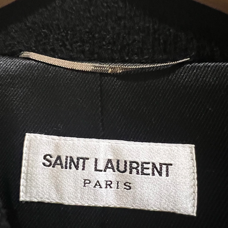 Saint Laurent Black Silk Card Bomber Jacket 撲克牌外套-2