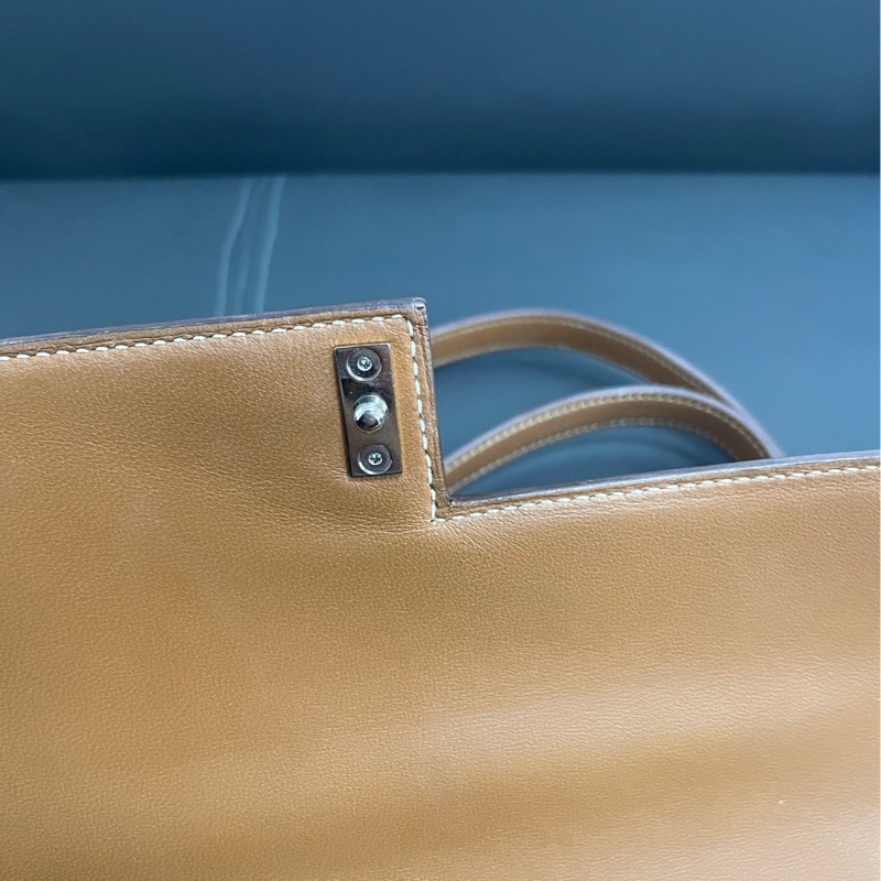 Hermes Verrou 23 手槍包 金棕銀扣-24