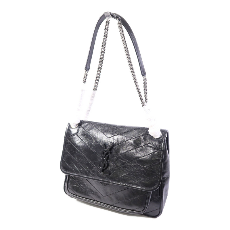 YVES SAINT LAURENT 牛皮皮革Nikki Medium鏈帶肩背袋-2