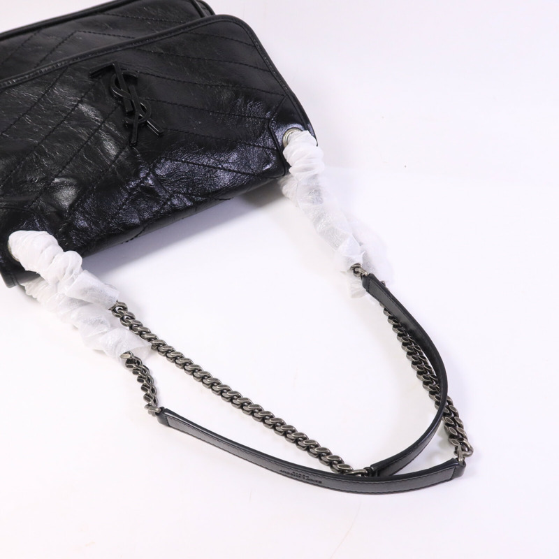 YVES SAINT LAURENT 牛皮皮革Nikki Medium鏈帶肩背袋-8