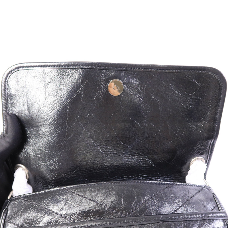 YVES SAINT LAURENT 牛皮皮革Nikki Medium鏈帶肩背袋-14