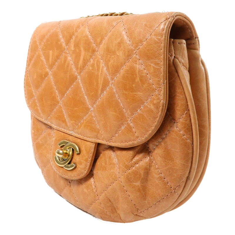 CHANEL 牛皮皮革Shoulder Bag金扣鏈帶肩背袋-2