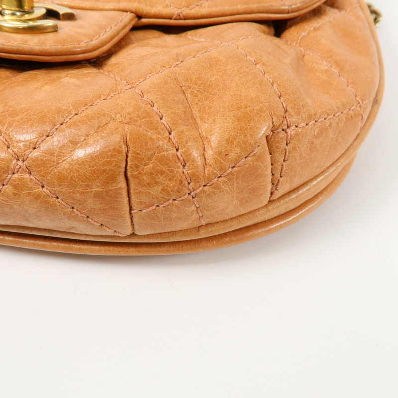 CHANEL 牛皮皮革Shoulder Bag金扣鏈帶肩背袋-5