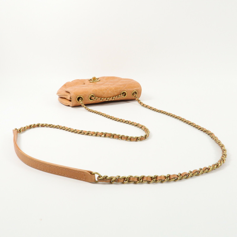 CHANEL 牛皮皮革Shoulder Bag金扣鏈帶肩背袋-8