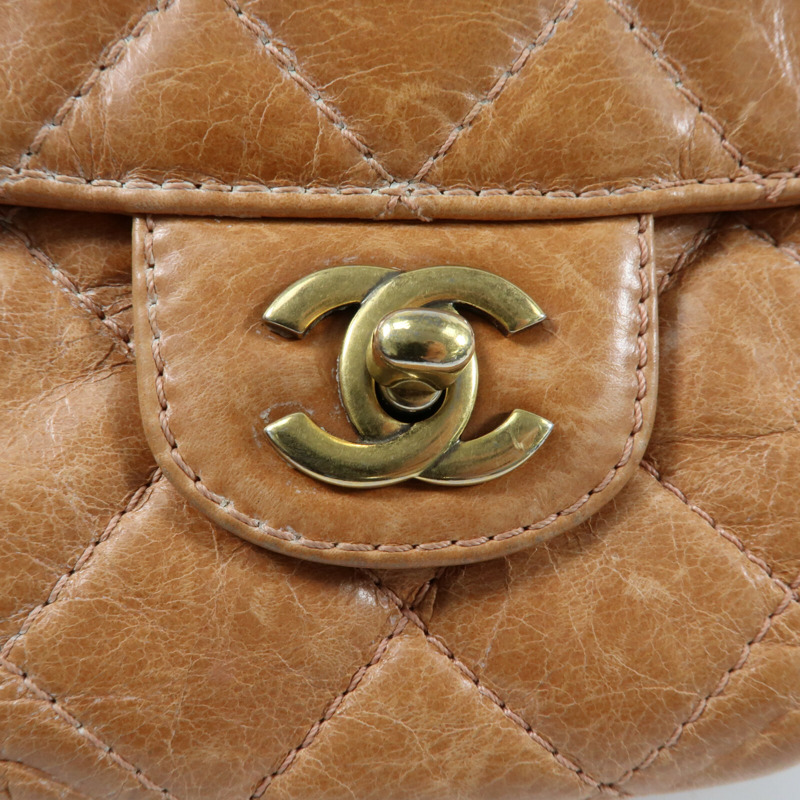 CHANEL 牛皮皮革Shoulder Bag金扣鏈帶肩背袋-9