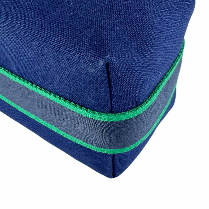 愛馬仕 HERMES 新娘手袋 黑色 PM 帆布 海軍藍 女款 z9410-8