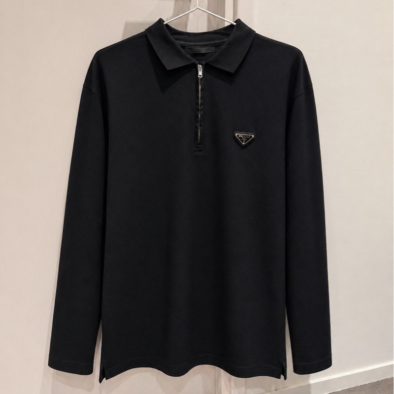 prada 半拉鍊長袖上衣(黑/ M)-0