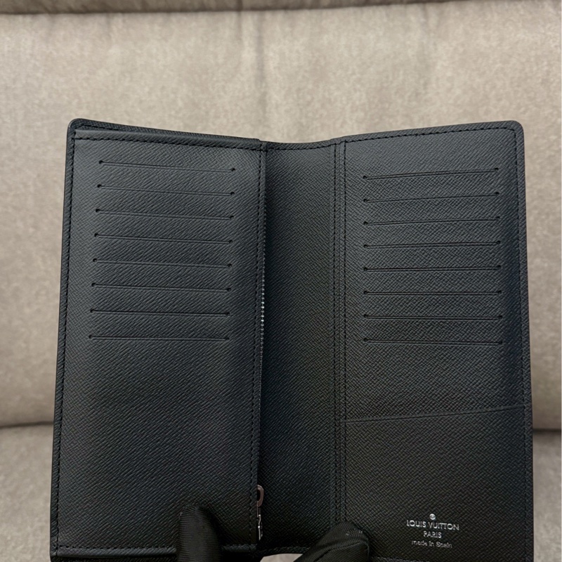 LV黑棋盤格對開長夾-2