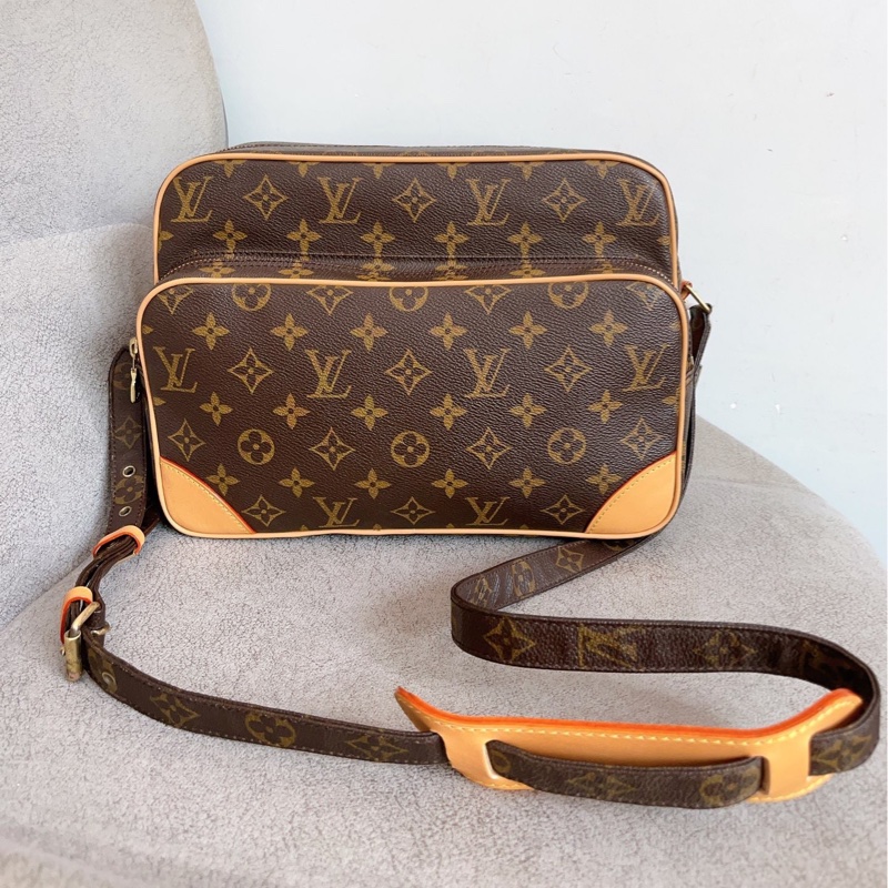 LouisVuitton 路易威登經典老花橫版雙層相機包-5
