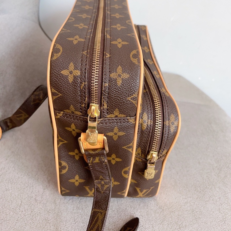 LouisVuitton 路易威登經典老花橫版雙層相機包-8