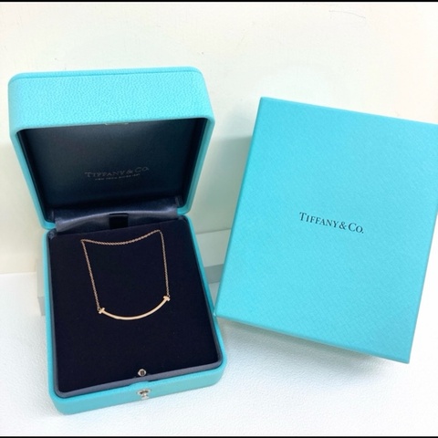 商品名稱 : TIFFANY&CO. 蒂芙尼 T SMILE NECKLACE SMALL SIZE 微笑項鍊小號 K18 PG