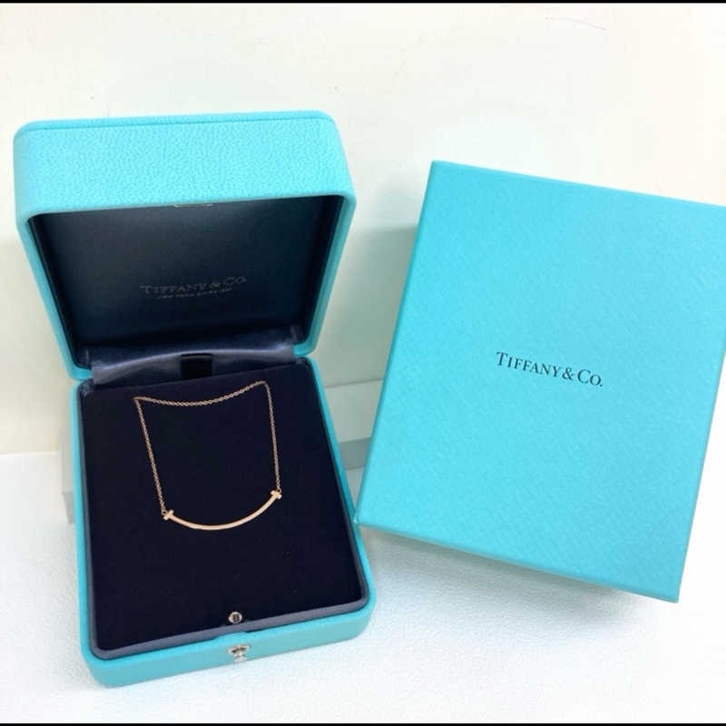 商品名稱 : TIFFANY&CO. 蒂芙尼 T SMILE NECKLACE SMALL SIZE 微笑項鍊小號 K18 PG-0