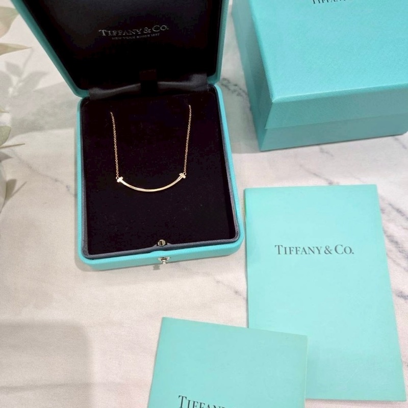 商品名稱 : TIFFANY&CO. 蒂芙尼 T SMILE NECKLACE SMALL SIZE 微笑項鍊小號 K18 PG-10