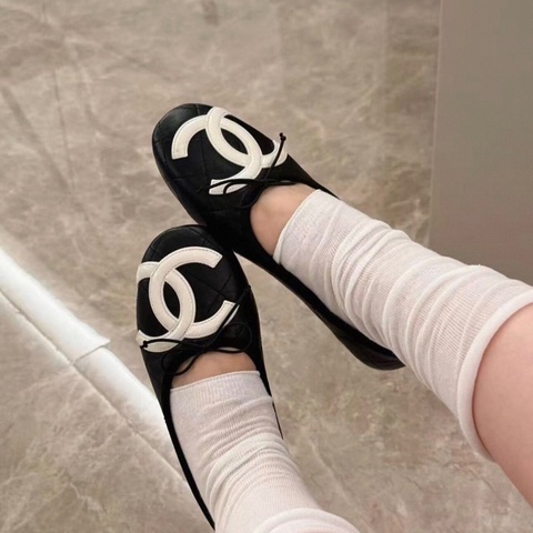 Chanel香奈兒26M coco beach康鵬鞋黑色
