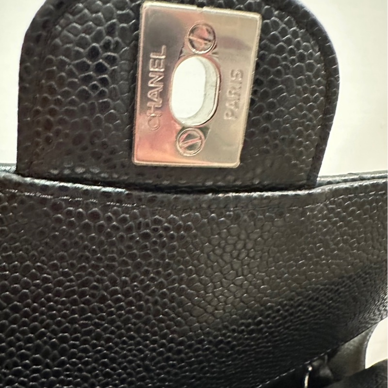 Chanel Classic Flap 經典黑色 25公分 荔枝牛銀釦鏈🇮🇹保卡款-4