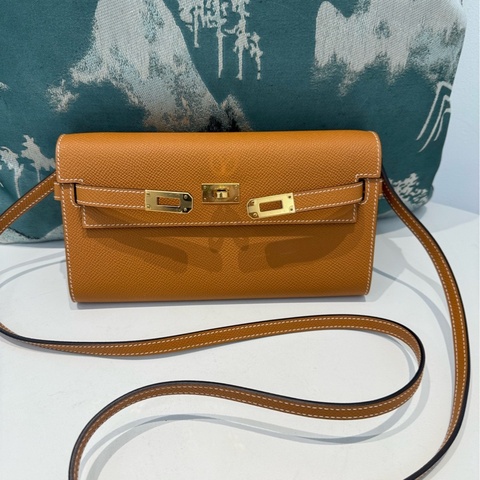 愛馬仕/Hermes Kelly Classique To Go錢包 牛皮