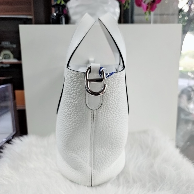 Hermes/愛馬仕 白色In the loop 18豬鼻子菜籃子-3