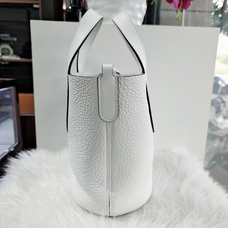 Hermes/愛馬仕 白色In the loop 18豬鼻子菜籃子-4