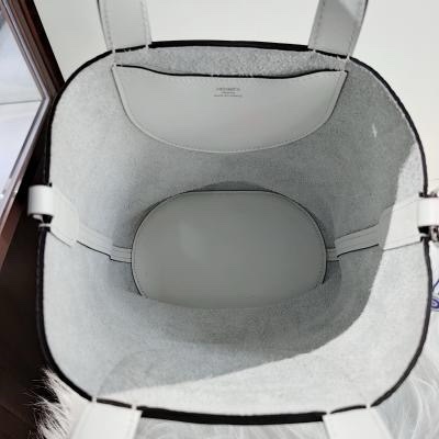 Hermes/愛馬仕 白色In the loop 18豬鼻子菜籃子-7