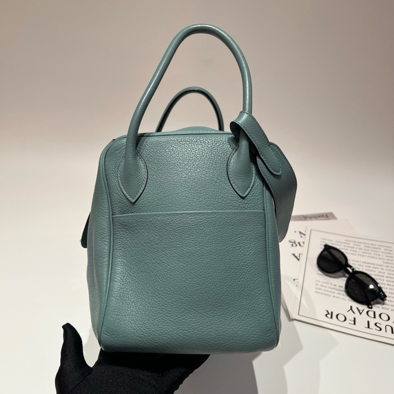 Hermes 愛馬仕 Lindy34 馬卡龍藍 銀扣-1