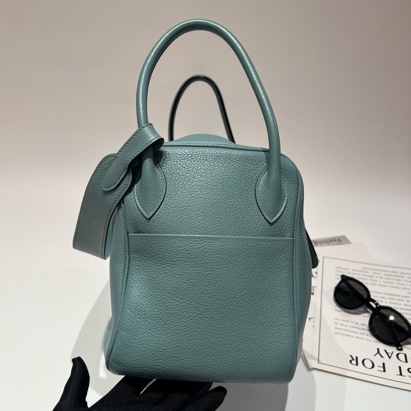 Hermes 愛馬仕 Lindy34 馬卡龍藍 銀扣-3