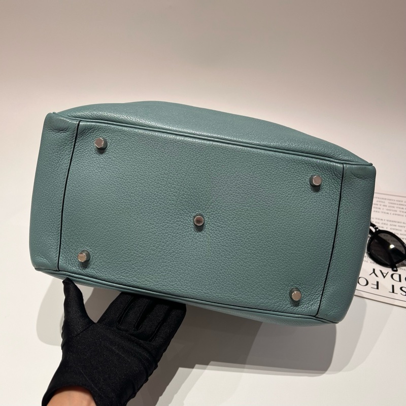 Hermes 愛馬仕 Lindy34 馬卡龍藍 銀扣-4