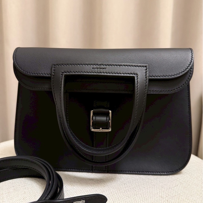 Hermes mini Halzan 黑銀-0