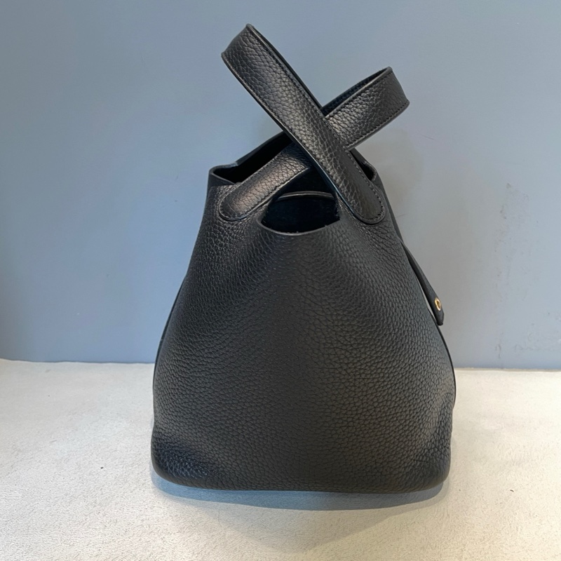 Hermes/愛馬仕  黑金picotin菜籃子18牛皮手提包-4