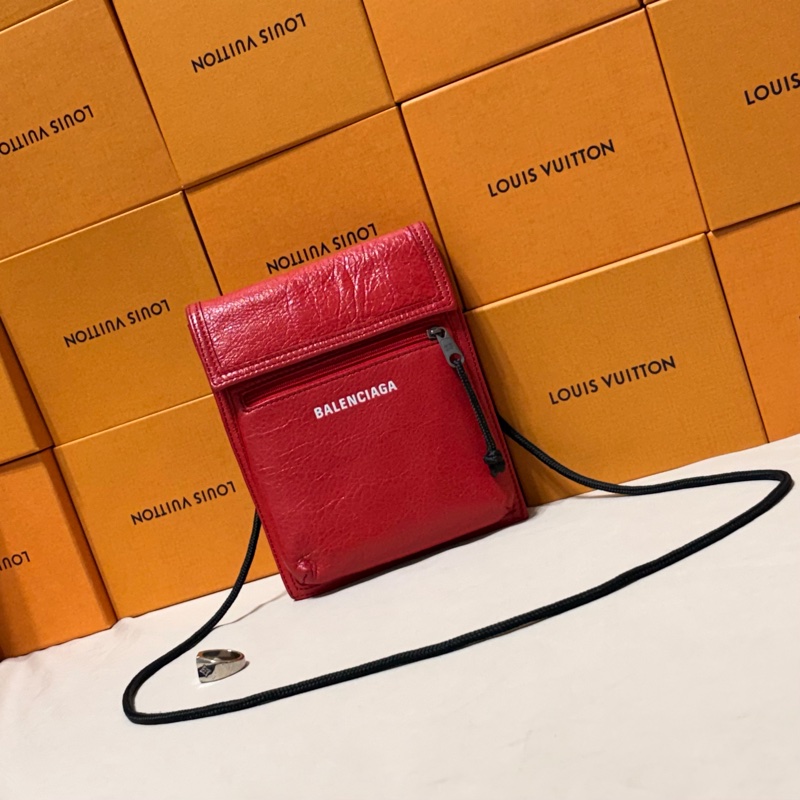 ‼️全台最甜 Balenciaga 巴黎世家 紅皮革 肩背斜背包/手機包-0