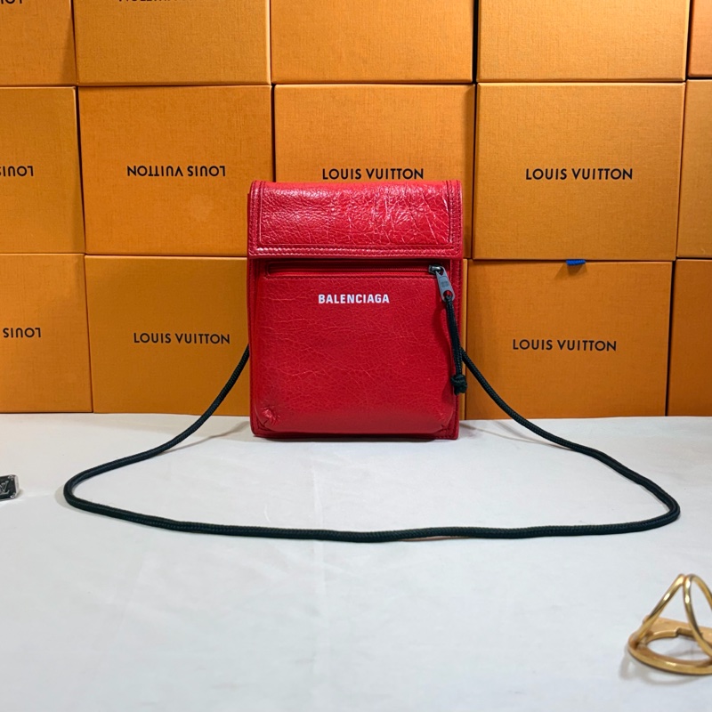 ‼️全台最甜 Balenciaga 巴黎世家 紅皮革 肩背斜背包/手機包-3