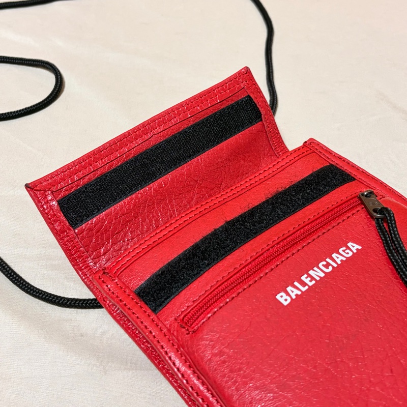 ‼️全台最甜 Balenciaga 巴黎世家 紅皮革 肩背斜背包/手機包-4