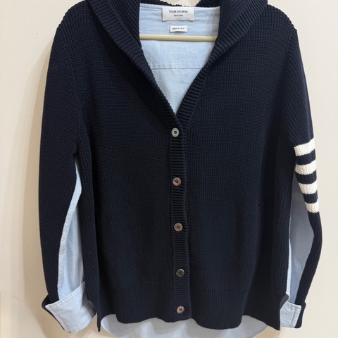 Thom Browne 拼接襯衫開襟外套