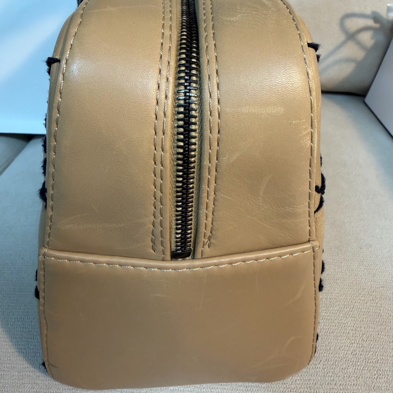 Chanel 香奈兒  粗縫線 手提 波士頓包  32*20*15-4