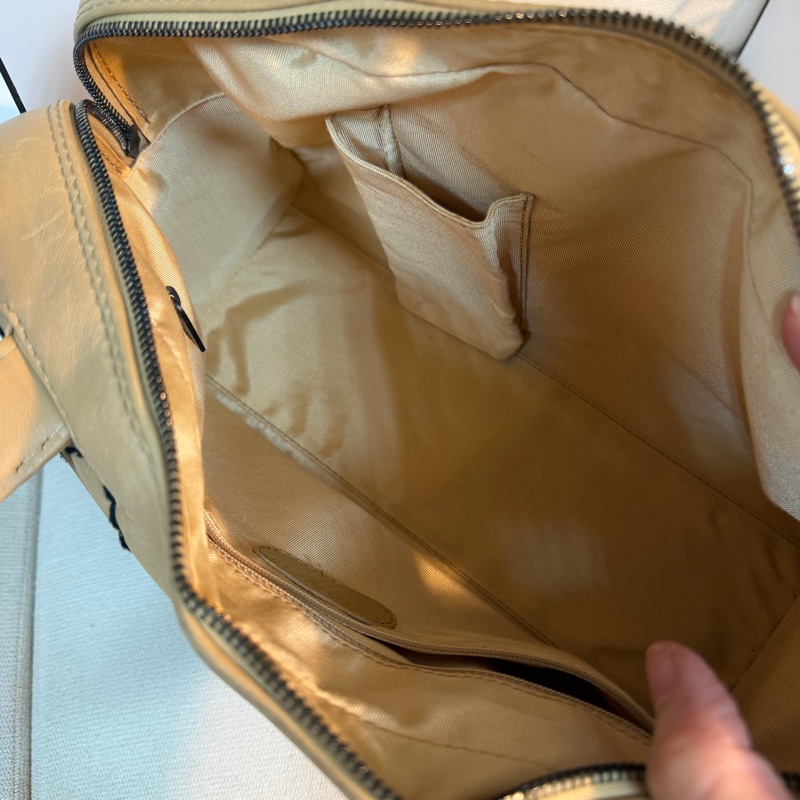 Chanel 香奈兒  粗縫線 手提 波士頓包  32*20*15-14