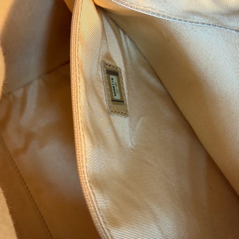 Chanel 香奈兒  粗縫線 手提 波士頓包  32*20*15-16