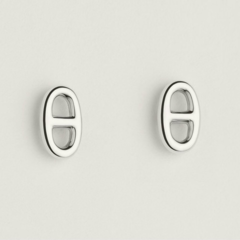 Hermes 925 純銀豬鼻耳環