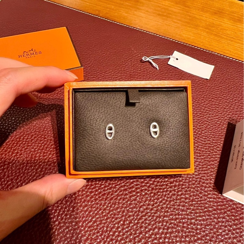 Hermes 925 純銀豬鼻耳環-2