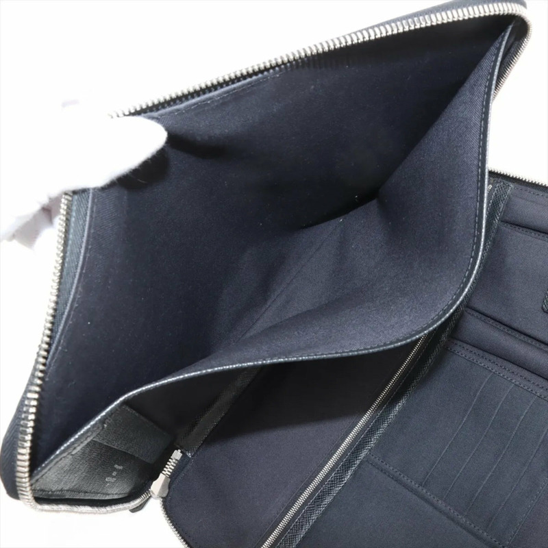 路易威登 Taiga Vladimir M32612 Ardoise 男士皮革第二包手拿包-7