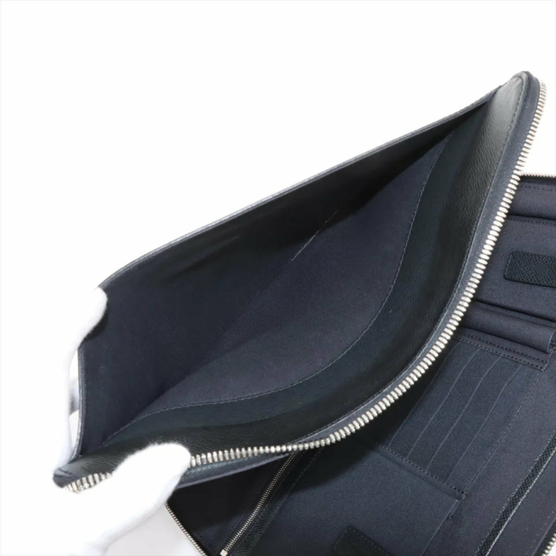 路易威登 Taiga Vladimir M32612 Ardoise 男士皮革第二包手拿包-9