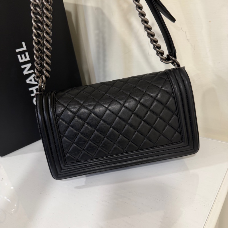 全配❤️ 香奈兒 #黑銀 #leboy25 #中號 #牛皮-6