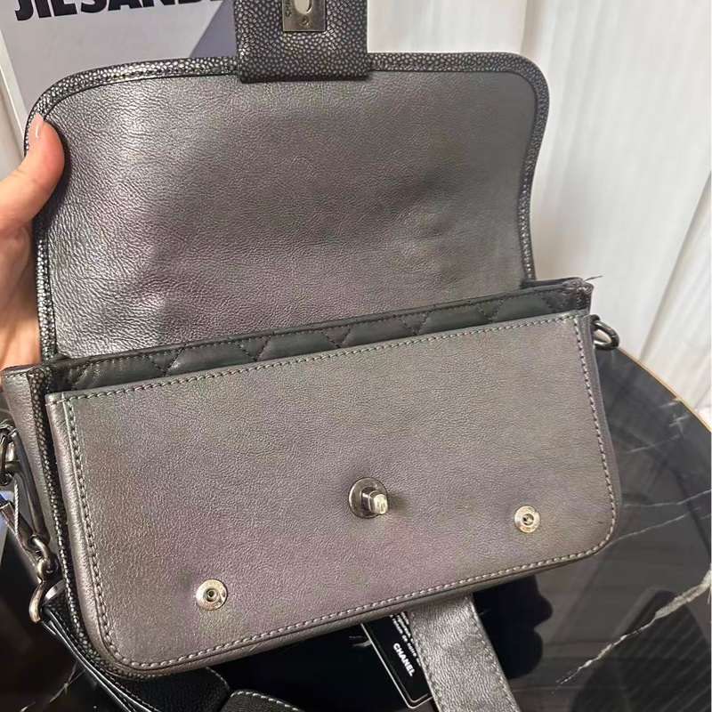 限量款全配❤️ 香奈兒 #珍珠魚皮 #荔枝皮 #劍橋包 #孟買cf 劉雯同款-16