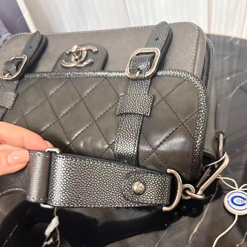 限量款全配❤️ 香奈兒 #珍珠魚皮 #荔枝皮 #劍橋包 #孟買cf 劉雯同款-19