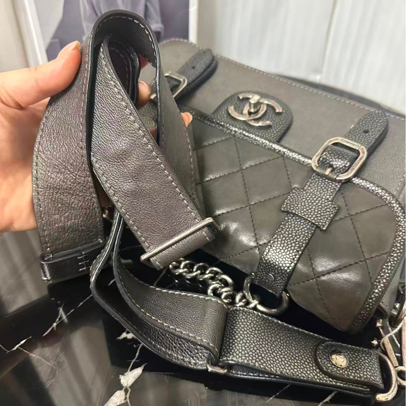 限量款全配❤️ 香奈兒 #珍珠魚皮 #荔枝皮 #劍橋包 #孟買cf 劉雯同款-20