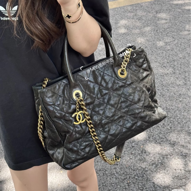 🈶保卡❤️ 香奈兒 #黑金 #荔枝皮 #托特包 #孟買系列-1