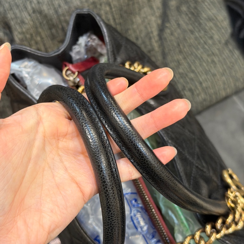 🈶保卡❤️ 香奈兒 #黑金 #荔枝皮 #托特包 #孟買系列-7