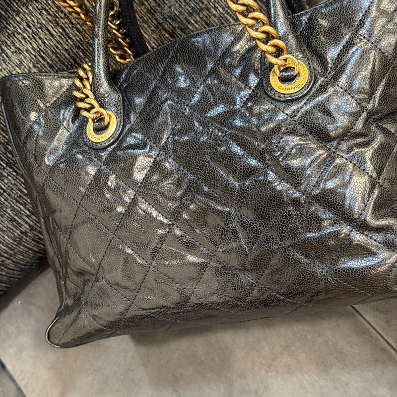 🈶保卡❤️ 香奈兒 #黑金 #荔枝皮 #托特包 #孟買系列-11